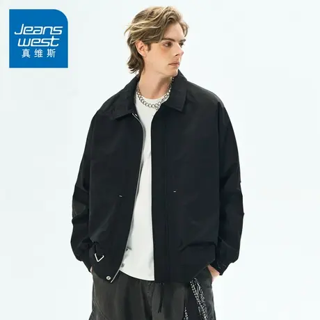 N5真维斯外套男2025秋季新款美式潮牌工装复古男士春秋装休闲夹克商品大图