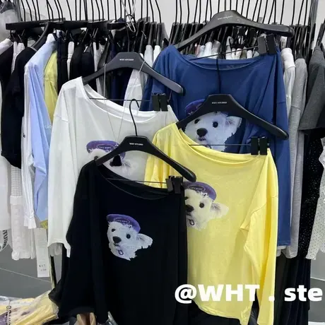 韩国东大门夏季新款时尚洋气斜肩长袖T恤女宽松慵懒风ins防晒罩衫商品大图