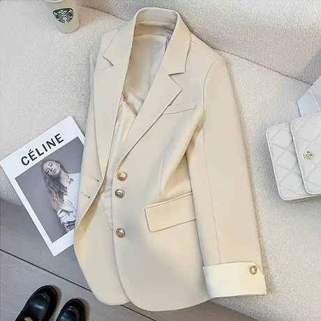 长袖西装外套女2025春秋新款韩版设计感小众时尚气质通勤小西服潮商品大图