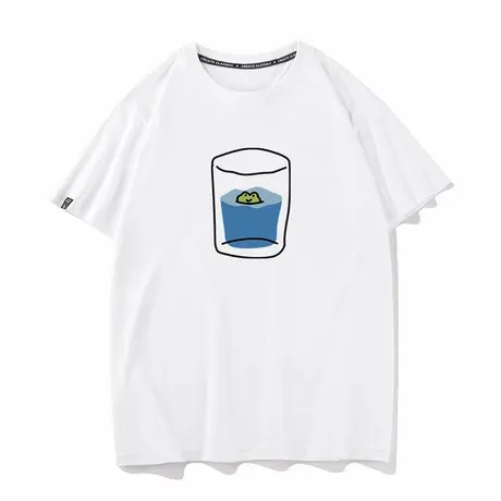 秀洛杯水青蛙趣味半袖衫夏季圆领T恤男女打底衫短袖衣服单身男女商品大图