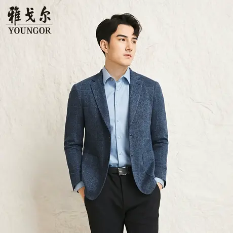 【商场同款】雅戈尔男士西服春新款官方商务休闲羊毛西装外套男商品大图