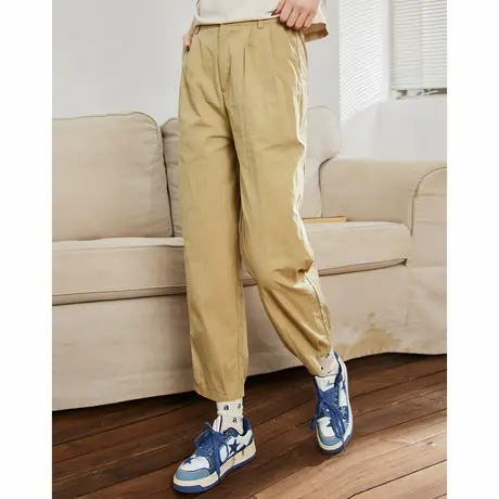 a02多色可选时尚简约女式休闲裤2025春季新款纯色九分直筒裤商品大图