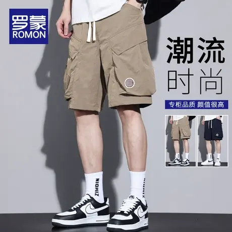 罗蒙冰丝休闲工装短裤男款夏季薄款宽松中裤外穿运动男士五分裤子图片