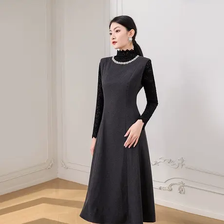 希区瑞普轻奢千金风高级感气质名媛小香风灰色背心连衣裙女秋冬商品大图