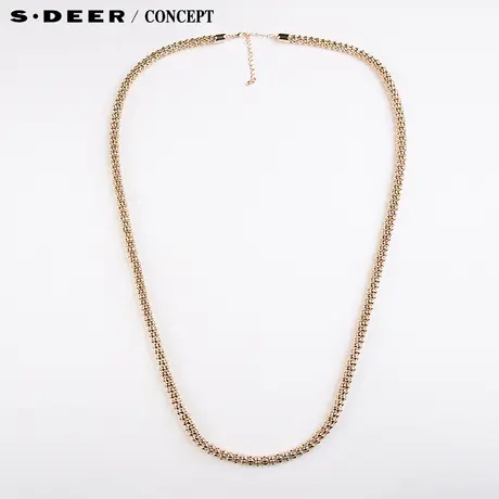 【新品】sdeer圣迪奥专柜正品女金属光泽摇滚范装饰项链S16184343图片