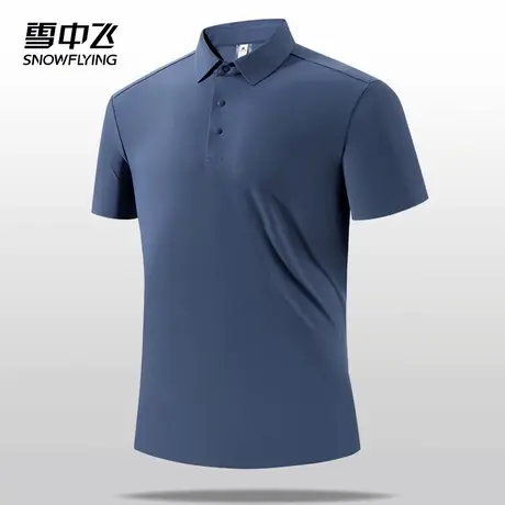 雪中飞POLO衫2025春夏新款宽松冰丝凉感透气日常简约翻领男士短袖商品大图