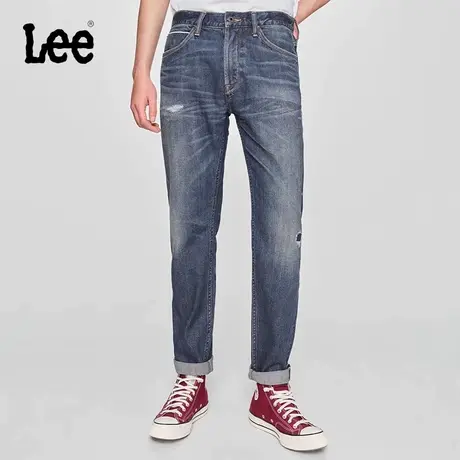 Lee商场同款25早春新品731舒适中腰锥形101+复古中深蓝男牛仔裤潮商品大图