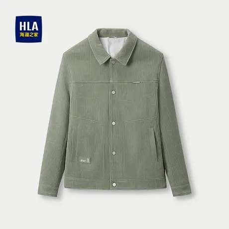 HLA/海澜之家休闲风夹克2025秋季新款翻领挺括有型时尚外套男图片