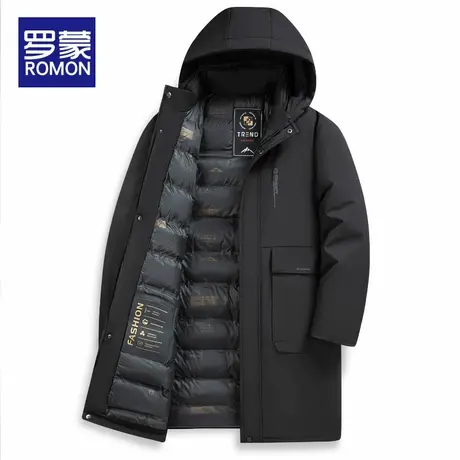 罗蒙男士中长款棉服男士潮流休闲百搭秋冬季新款棉袄保暖加厚棉衣商品大图