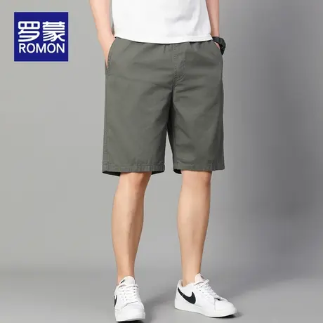 罗蒙男士纯棉休闲短裤夏薄款透气2025新款时尚百搭休闲直筒五分裤图片