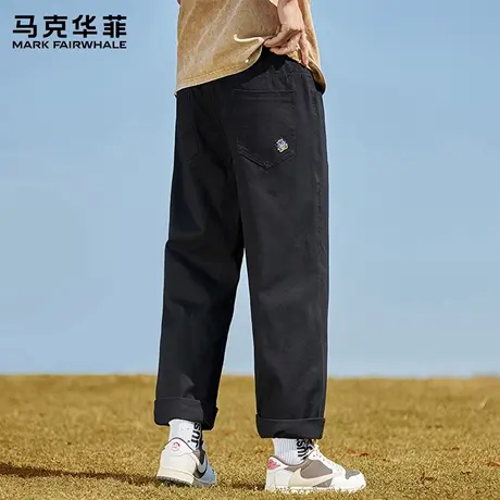 马克华菲纯棉工装裤男士夏季2025新款宽松直筒美式休闲运动裤子X商品大图