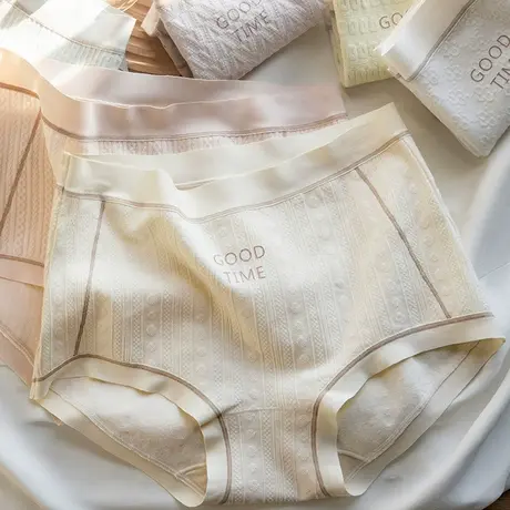 舒适A类棉~无痕内裤女士婴儿棉三角裤桑蚕丝裆可爱女生打底短裤新图片