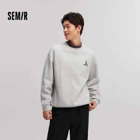 [商场同款]森马史努比系列卫衣男2024冬季新款印花情侣装宽松时尚图片