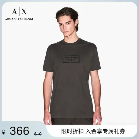ARMANI EXCHANGE/阿玛尼2025夏季新款男士全棉圆领正肩刺绣T恤图片