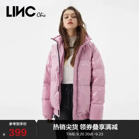 LINCCHIC金羽杰羽绒服女情侣款面包服短款羽绒服女冬季N21801124图片