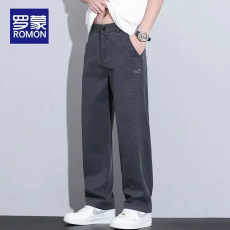 罗蒙天丝直筒牛仔裤男士夏季薄款2025新款莱赛尔宽松休闲长裤子款商品大图