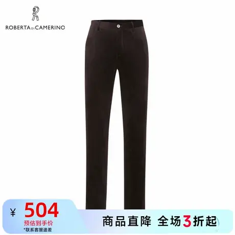 ROBERTA诺贝达春季新品薄款时尚黑色修身休闲直筒长裤休闲裤男商品大图