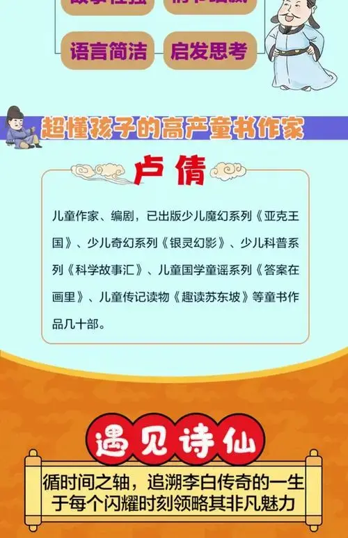趣读李白杜甫漫画插图青少版走进大唐遇见超凡脱俗的李白品读诗歌领略