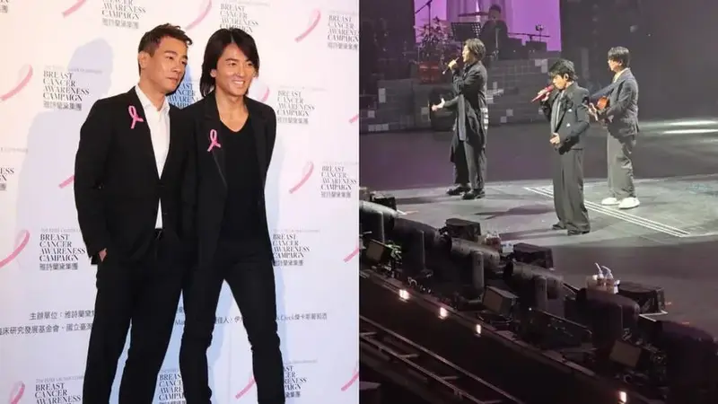 郑伊健助阵陈小春演唱会,清唱《友情岁月》对方被感动落泪