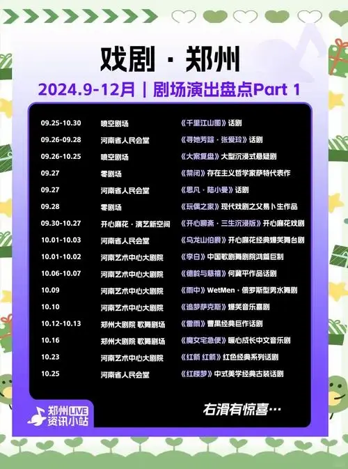2024年郑州剧场演出全攻略,戏迷必看!