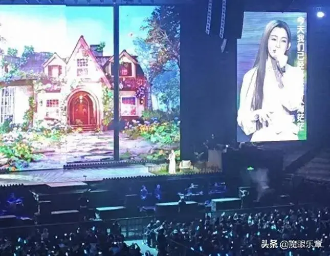 演唱会间隙,镜头扫向内场观众席时,上海知名主持人朱桢坐在台下静静