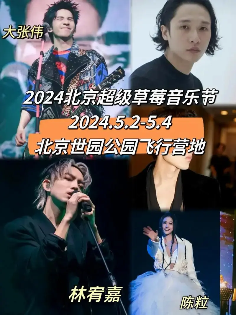 2024北京超级草莓音乐节.北京草莓音乐节官宣第一批阵容,有 - 抖音