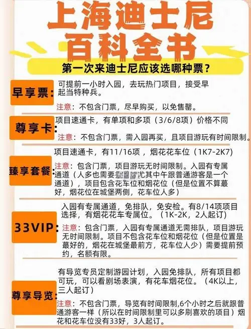 上海迪士尼门票类型解析