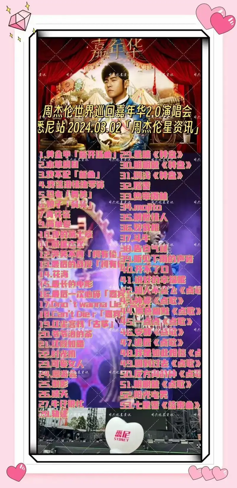 周杰伦嘉年华世界巡回演唱会 2024,2.0最新歌单#周 - 抖音