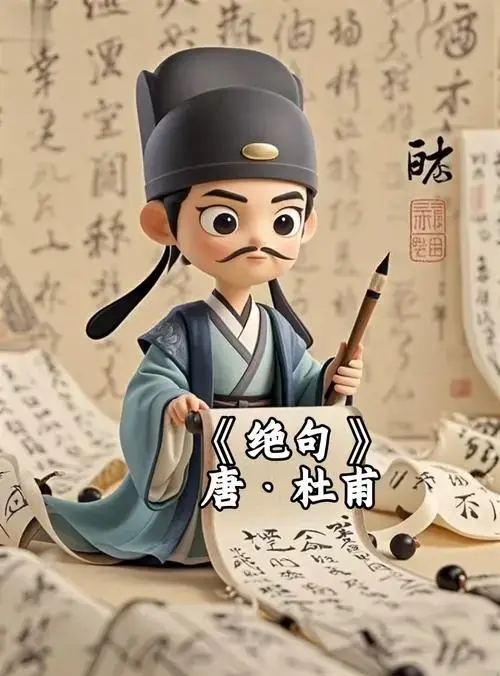 ai复活杜甫!3d卡通绝句动画分镜剧透#古诗词新玩法