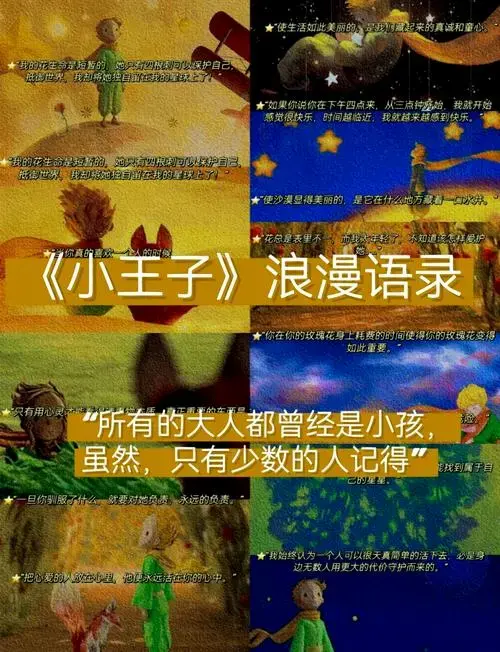《小王子》里的浪漫语录,治愈你的心灵