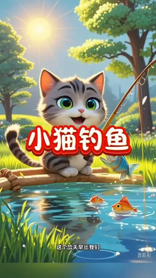 小猫钓鱼儿童故事