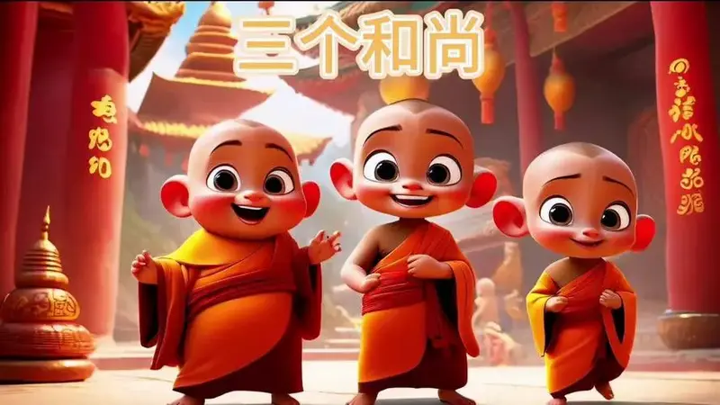 第17集《三个和尚》睡前故事儿童睡前故事 童话故事 绘本故事 早教