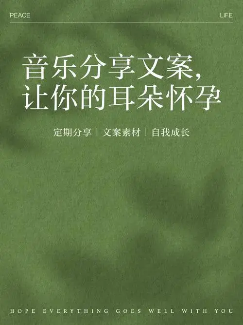 音乐分享文案,让你的耳朵怀孕