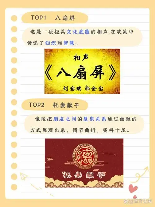 德云社相声十大经典
大家喜欢看相声吗?