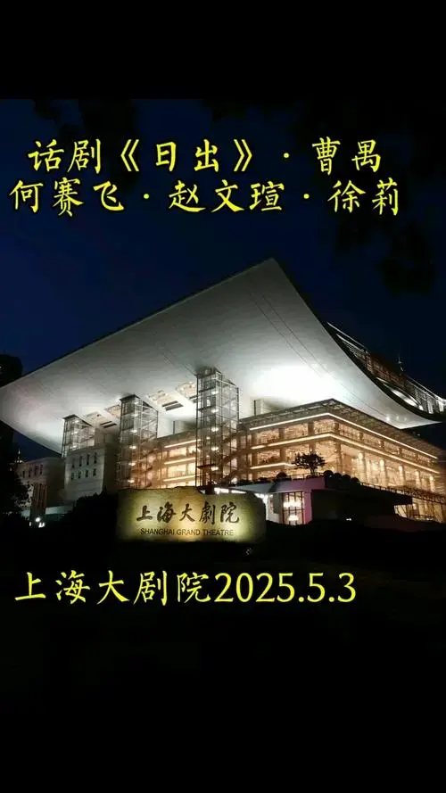 上海大剧院话剧《日出》何赛飞赵文瑄徐莉