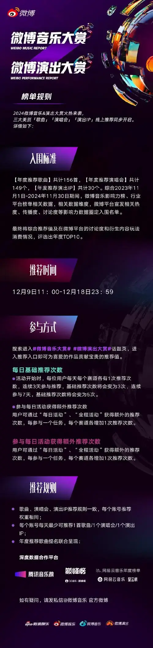 2024#微博音乐大赏启动#,每一个音符,皆因歌迷的热爱而鲜活,共同编织