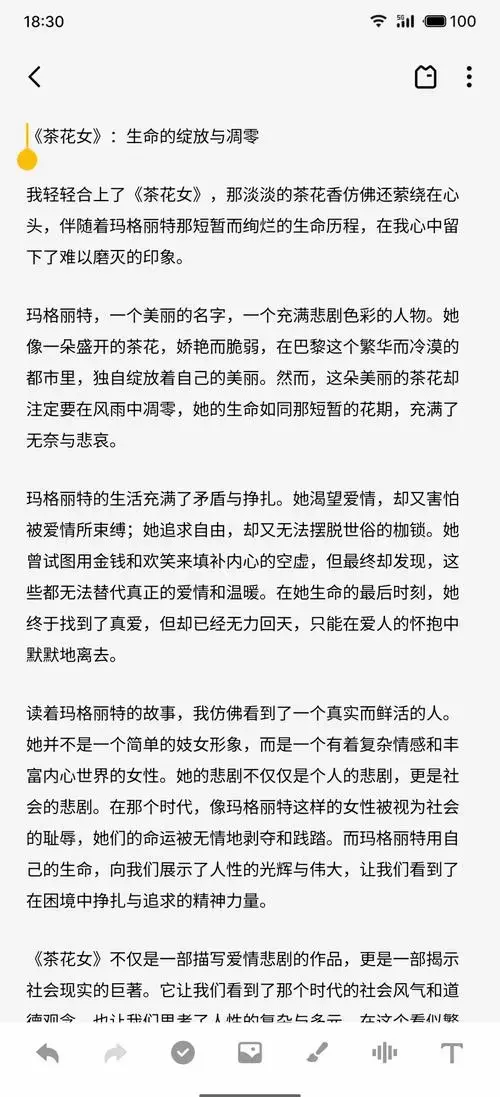 《茶花女》读后感:800字的心灵震撼