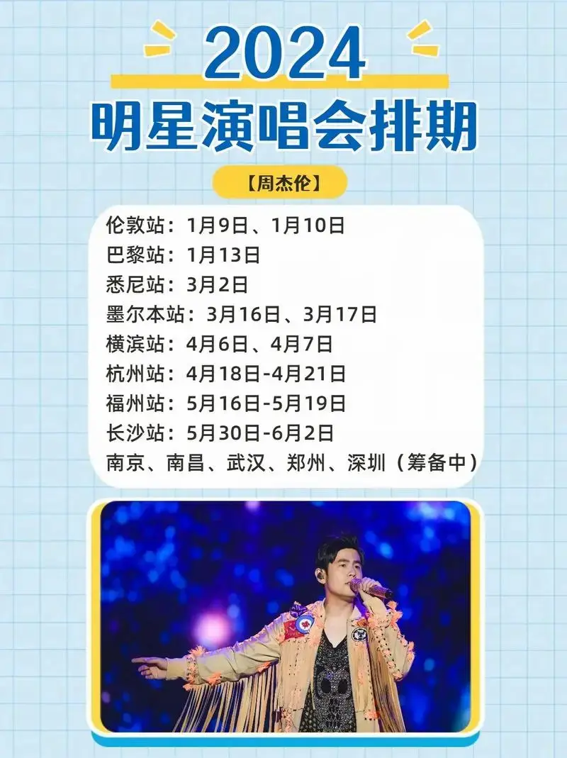 2024年明星演唱会最新汇总 🧐你期待谁到你的城市开演唱会 - 抖音