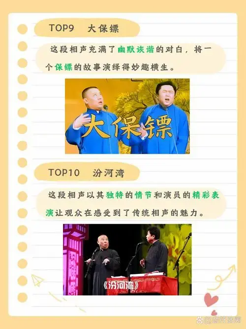 德云社相声十大经典
大家喜欢看相声吗?