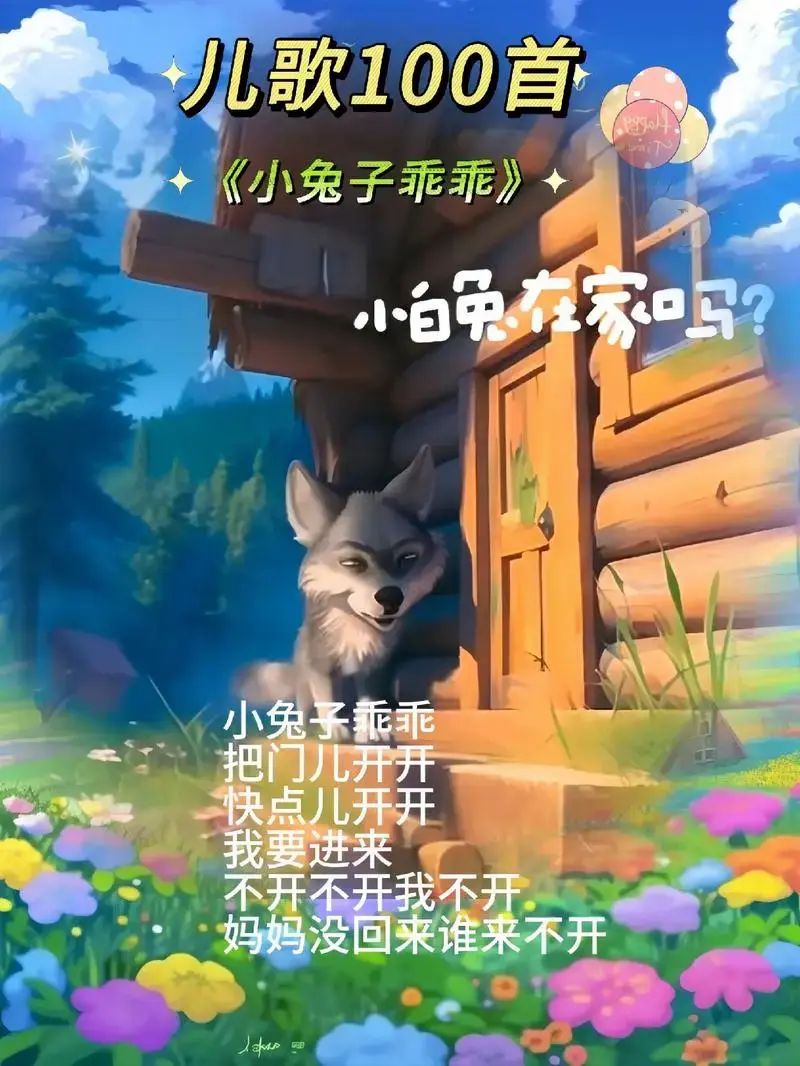 《小兔子乖乖》小兔子乖乖把门儿开开快点儿开开我要进来 - 抖音
