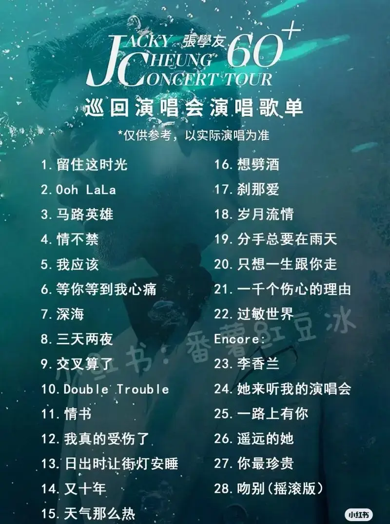 张学友60加巡回演唱会 等我!先复习起来#歌单 - 抖音