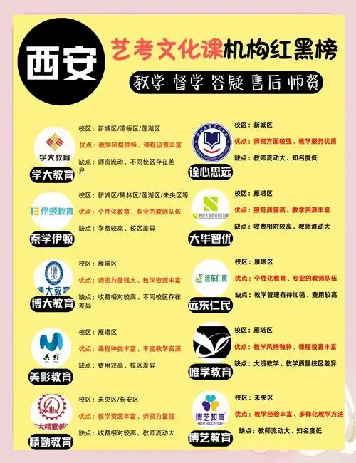 西安艺考文化课机构推荐,避坑指南