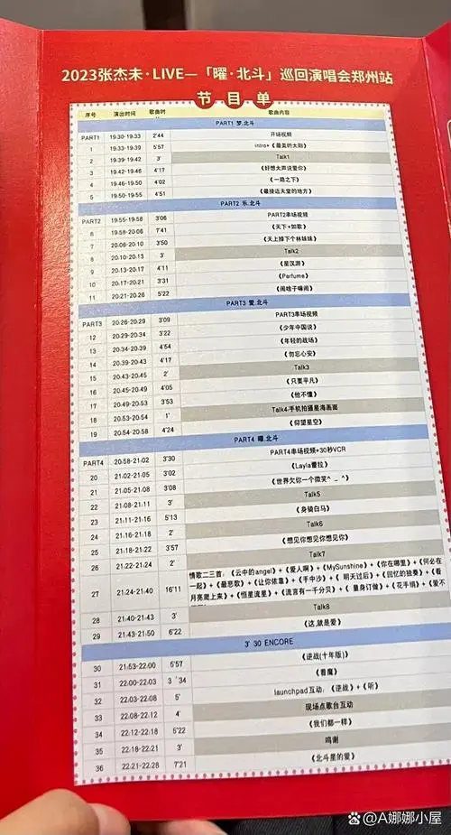 张杰演唱会歌单