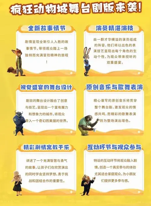 舞台剧《疯狂动物城》10月11月在北京3大剧院开演!