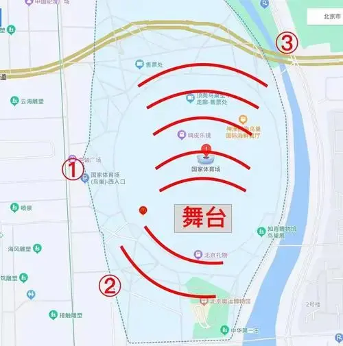 鸟巢演唱会场外听歌最佳位置推荐