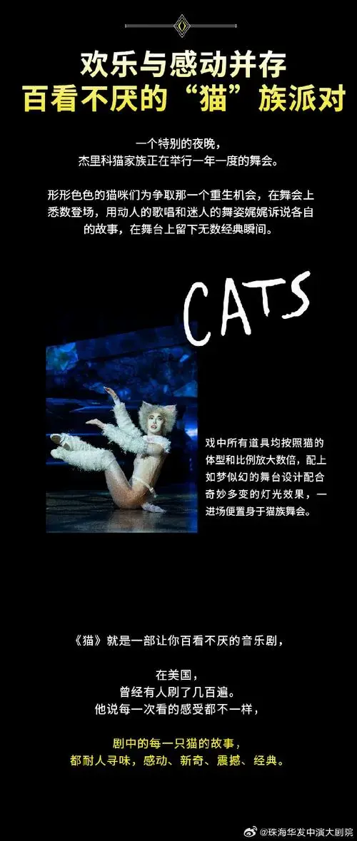 世界经典原版音乐剧《猫》cats中国巡演 珠海站首轮现已开票!