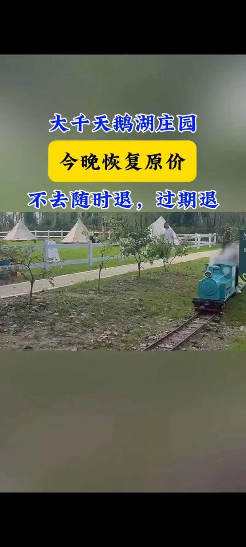 大千天鹅湖庄园,特惠票,先屯 不去可退#五一旅游景点推荐 # - 抖音