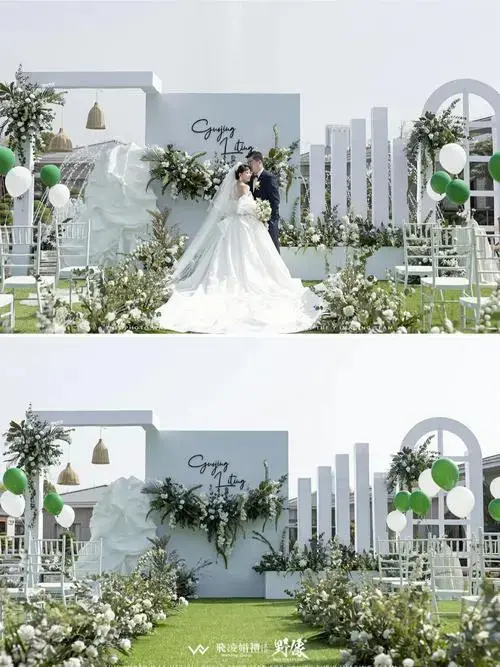 宜昌婚礼夏日限定小预算白绿户外草坪婚礼