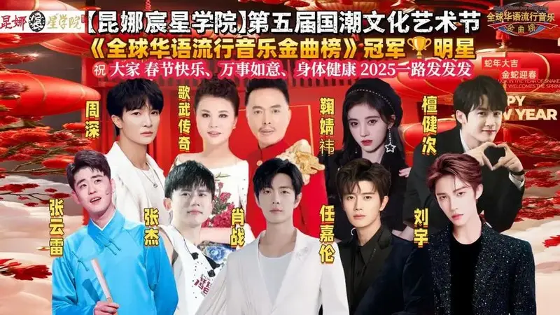 全球华语流行音乐金曲榜 冠军🏆明星 ㊗️大家 春节快乐!