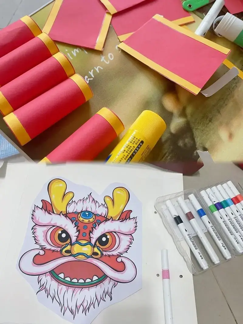 亲子手工制作 2024的第一个手工🧨 - 抖音